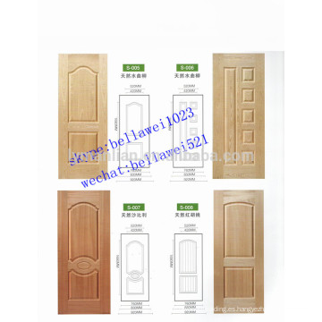 Fabricante moldeado mdf de la piel de la puerta de 3mm